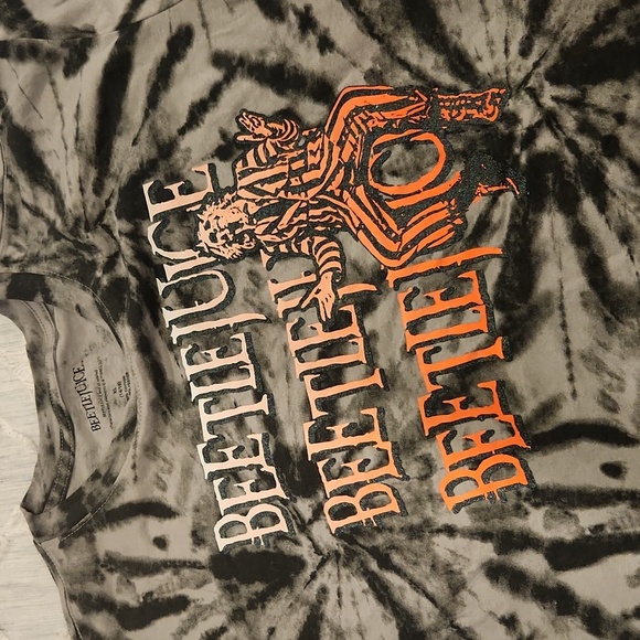 Black & gray tie dye Beetlejuice t-shirt size XL, new with tags! - Picture 2 of 7
